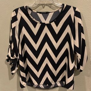Papermoon striped long sleeve blouse